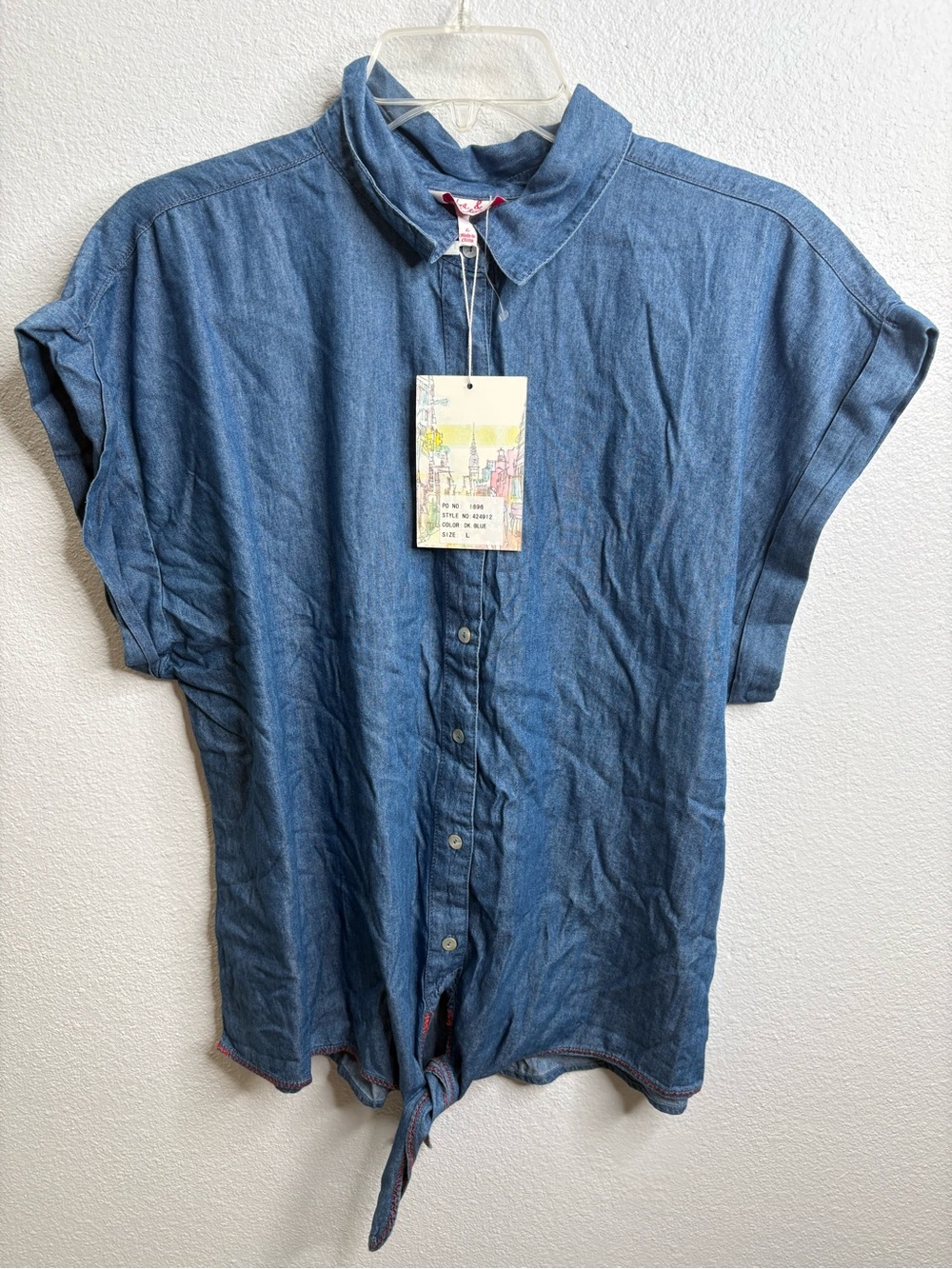 Hester & Orchard Large Denim Top NWT